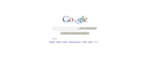 Screenshot of Google 2003 layout