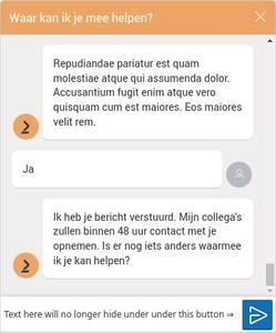 Screenshot of marktplaats.nl chat fix