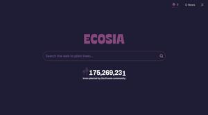Screenshot of Ecosia Purple Mode