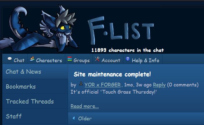 Screenshot of F-List Custom Font