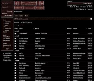 Screenshot of metal-archives.com - Improve accessibility