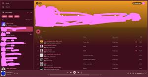 Screenshot of Spotify-Pink