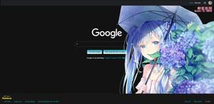 Screenshot of Google - Anime Rain Theme (For new Dark Google)