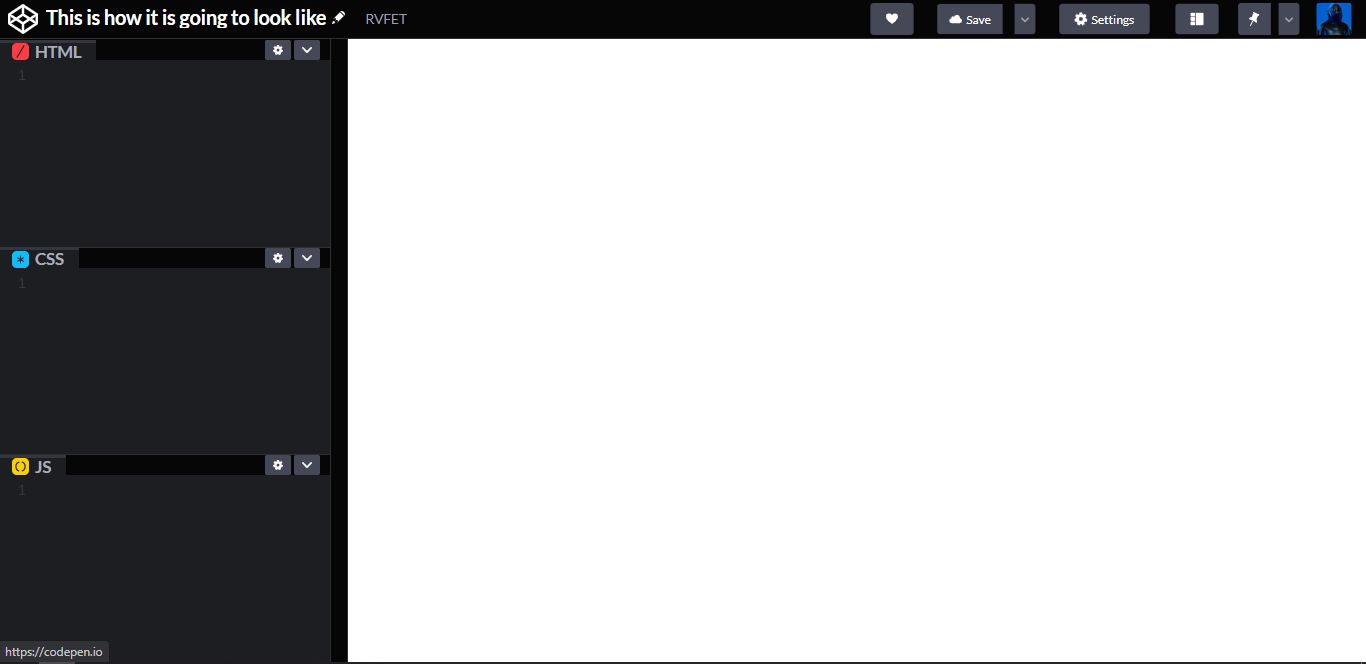 Screenshot of RVFET's Codepen