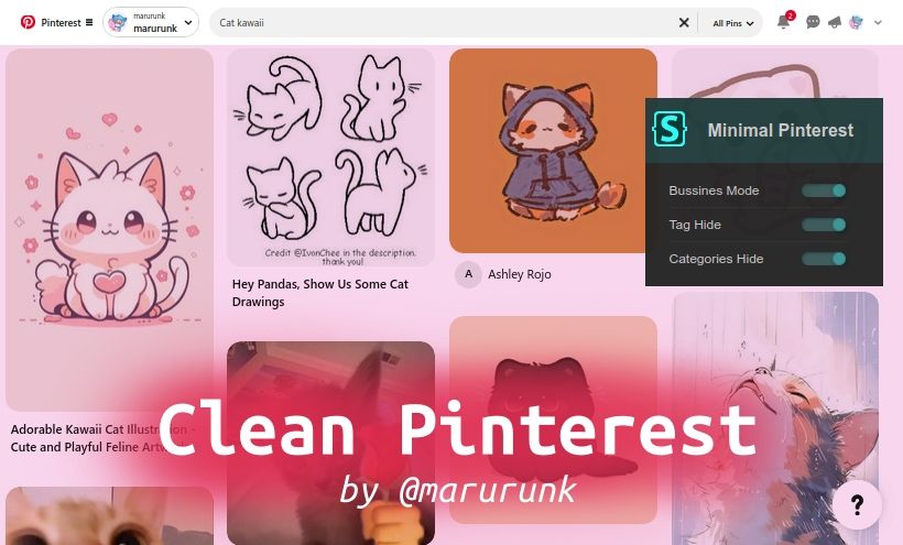 Screenshot of Clean Pinterest 2024 - Config Options