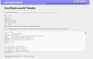 Screenshot of Userstyles.world -> .org 2006