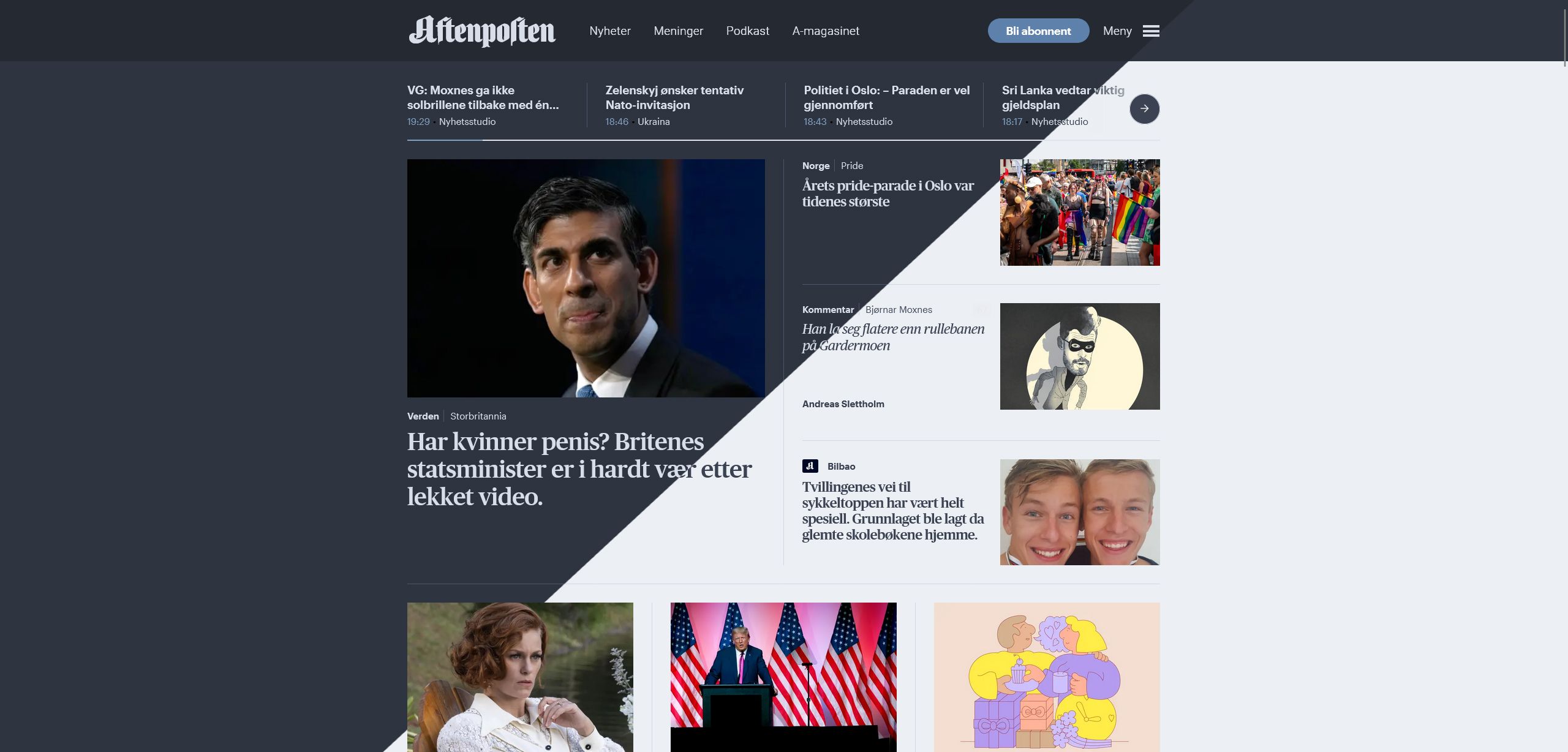 Screenshot of Aftenposten Nord