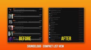 Screenshot of Souncloud - Compact List View