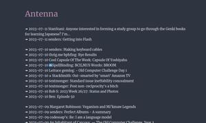Screenshot of Antenna Gemini Proxy Frontpage - Nord