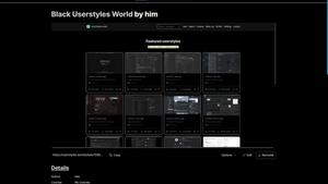 Screenshot of UserStyles.world Black