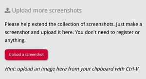 Screenshot of screenshots.debian.net – No upload button anim.