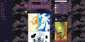 Screenshot of dark purple tumblr theme