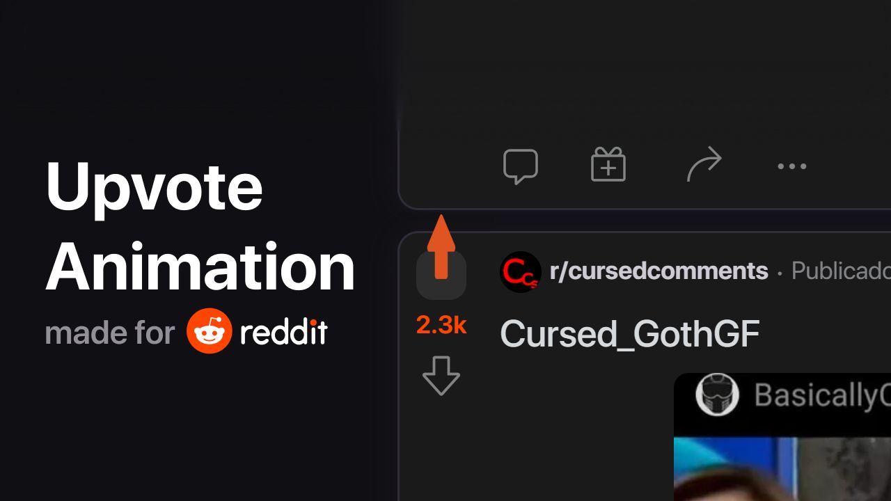 Screenshot of Upvote Animation for reddit