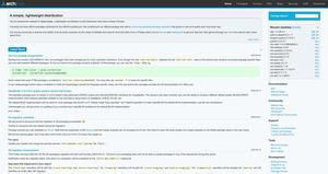 Screenshot of archlinux.org - Thinner navbar