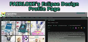 Screenshot of DeviantArt - Fairloke Eclipse Profile Design
