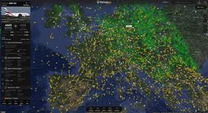 Screenshot of Flight Radar 24 - Dark X