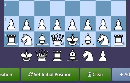 Screenshot of Fix Chessable setup position page