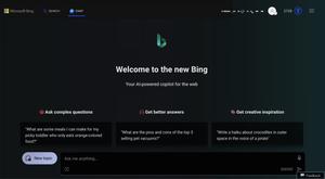 Screenshot of Bing AI - Dark Theme