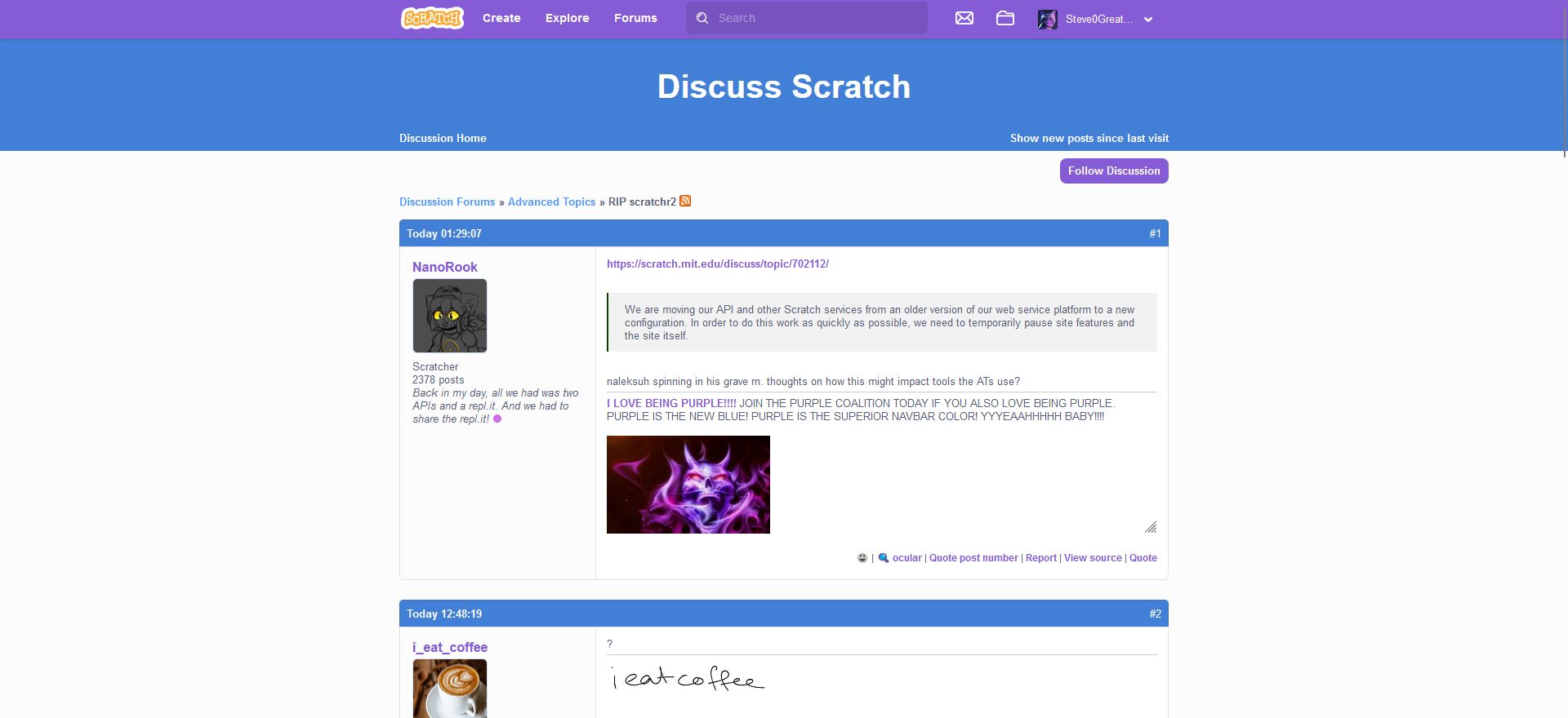 Screenshot of Scratch Addons Custom Styling