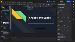 Screenshot of Shades & Slides