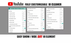 Screenshot of YouTube Custom UI Cleaner