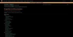 Screenshot of PostgreSQL - Dark