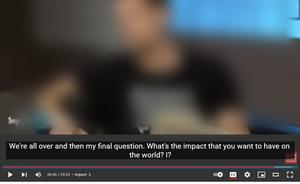 Screenshot of Youtube subtitles under video