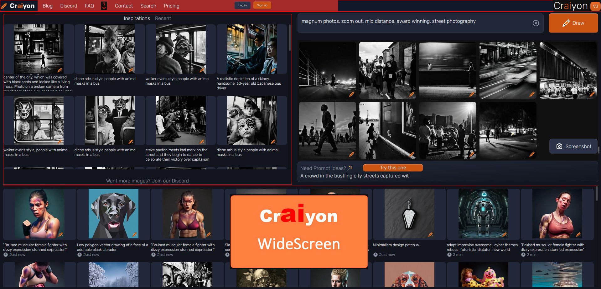 Screenshot of Craiyon Widescreen v.3