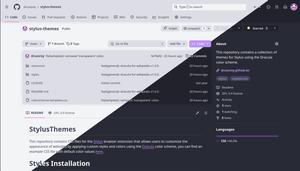 Screenshot of Dracula for GitHub