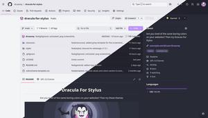 Screenshot of Dracula for GitHub