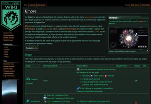 Screenshot of Stellaris Wiki Green