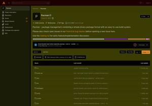 Screenshot of gitlab.archlinux.org dark olive