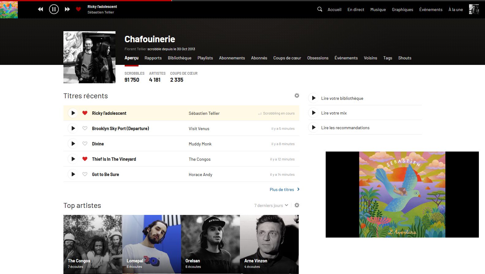 Screenshot of Last.fm - Clean & Simple