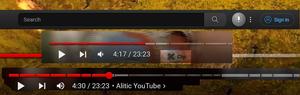 Screenshot of Alitic YouTube | Glass progress-bar