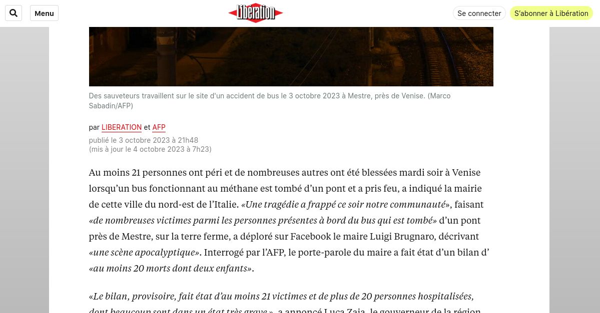 Screenshot of liberation.fr - article sans distractions