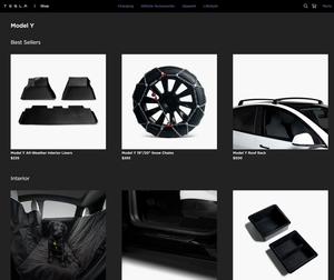 Screenshot of Tesla.com DARK