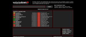 Screenshot of websitedown - dark