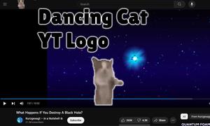 Screenshot of dancing cat yt logo