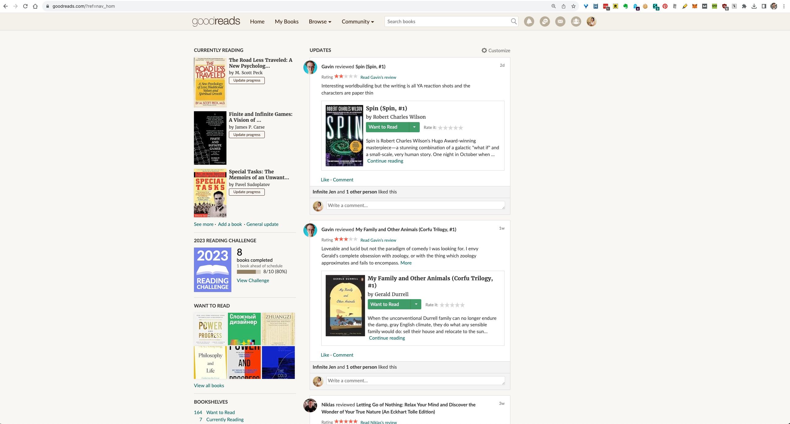 Screenshot of goodreads.com Clean Homepage