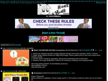 Screenshot of pball's 4chan dark theme