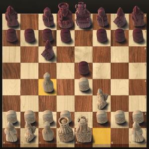 Screenshot of Lichess - 3D Set W-B Lewis Chessmen