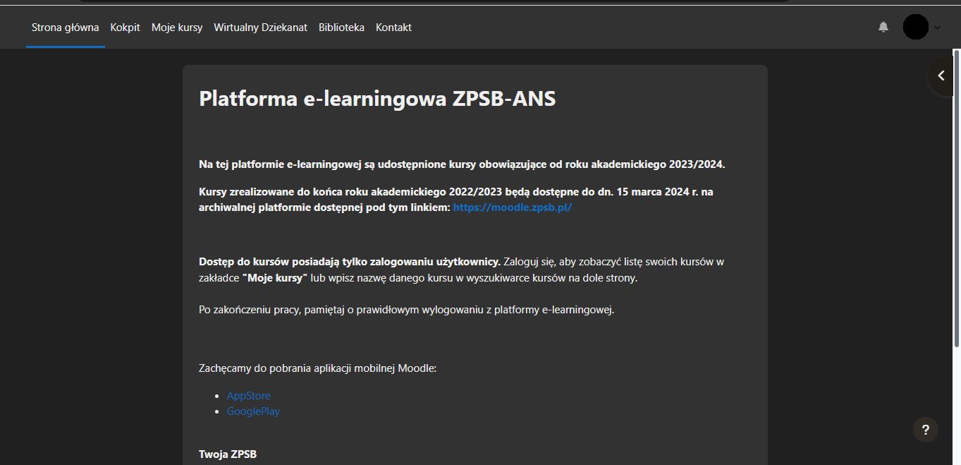 Screenshot of estudia.zpsb.pl