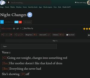 Screenshot of ChordEasy DarkMode