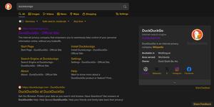 Screenshot of DuckDuckGo