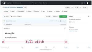 Screenshot of Full-width GitHub Enterprise Server 3