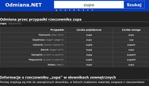 Screenshot of odmiana.net - Dark mode