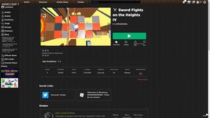 Screenshot of Old Minecraft Styled Website for Roblox