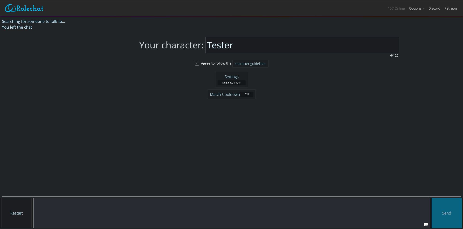 Screenshot of Rolechat Dark Mode+