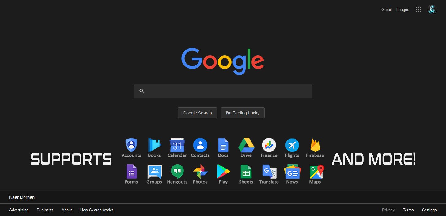 Screenshot of Google Darkest Fusion
