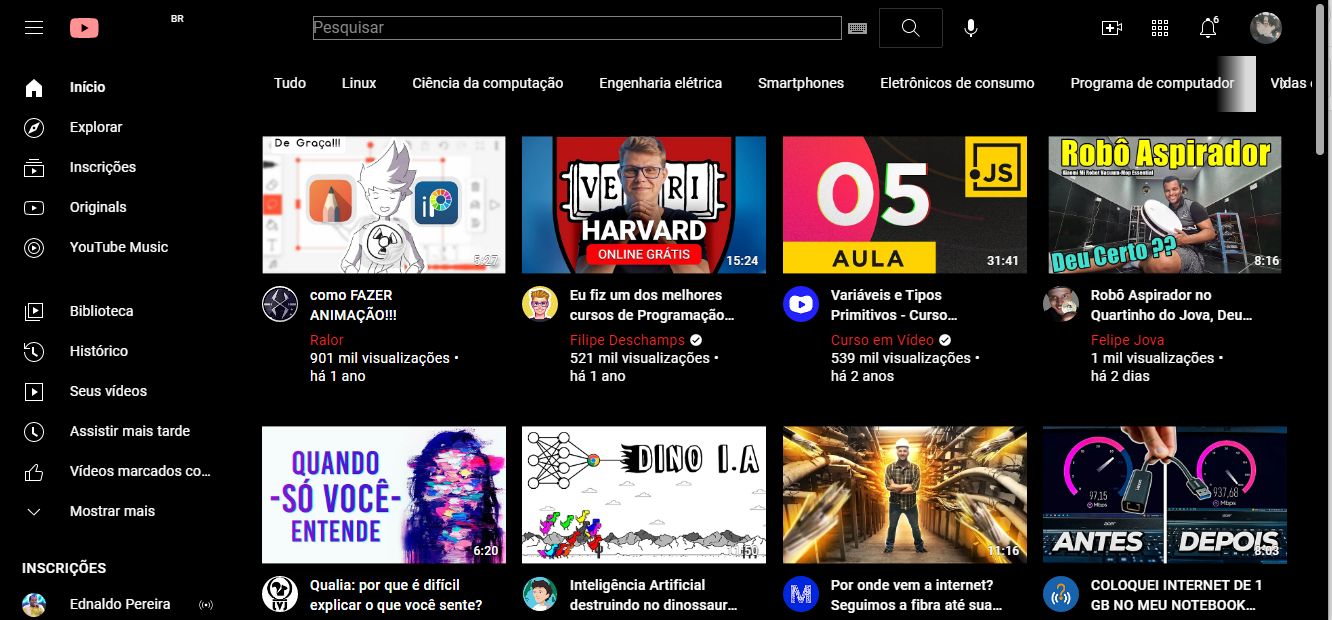 Screenshot of Black Youtube